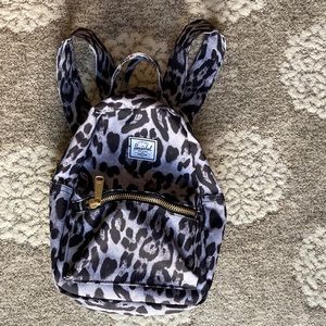 Women's Black Herschel Nova Mini Snow Leopard Backpack